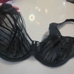Sheer Black Stripe Underwire Bra FREYA 38G